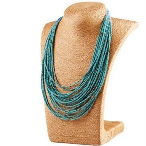 Boho Multi layer Necklace Blue
